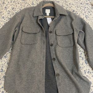 Gray shacket from H&M.